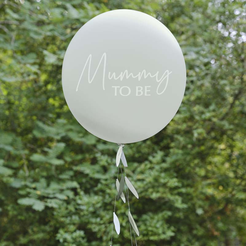 Botanical Baby Additions - Mummy To Be Baby Shower Balloon with Botanical Tail