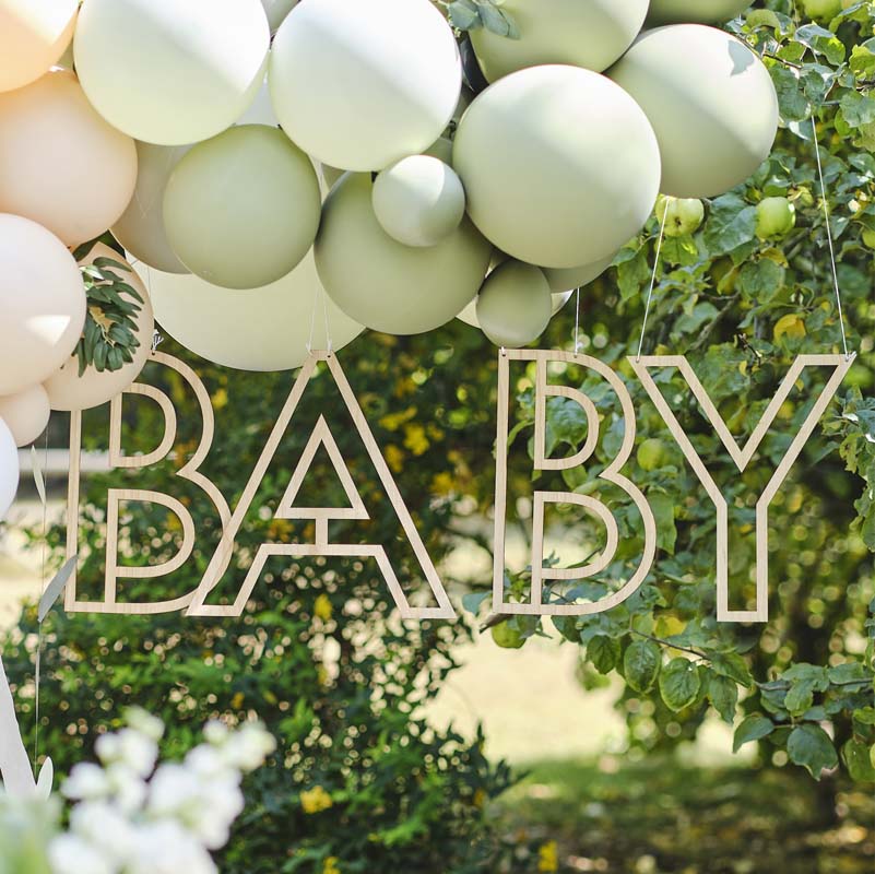 Botanical Baby Additions - Wooden Baby Hanging Decoration