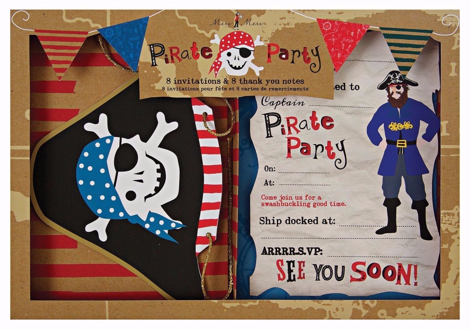 Ahoy There Pirate Invitations & Thank You Notes