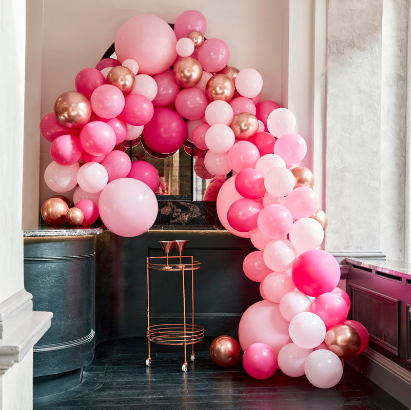 Balloon Arch - Large - Luxe Pink & Rose Gold