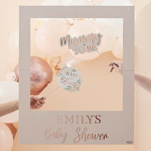 Baby In Bloom - Customizable Baby Shower Phot Booth Frame