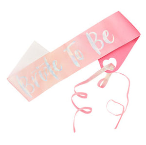 Bride Tribe - Pink & Iridescent Bride To Be Hen Party Sash