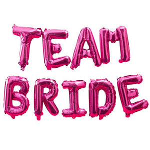 Bride Tribe - Hot Pink Team Bride Hen Party Balloon Bunting