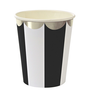 Black Striped Cups