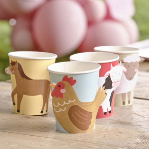 Farm Friends - Farm Animals Paper Party Cups