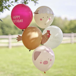 Farm Friends - Farm Animals Birthday Balloon Party Bundle
