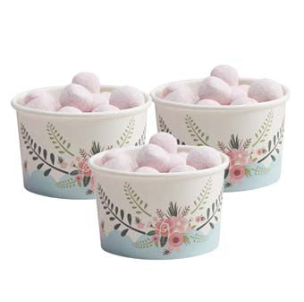 Floral Fancy - Ice Cream Tubs with Spoons