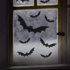 Fright Night - Black Bat Halloween Window Stickers