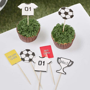 Kick Off The Party! - Football Cupcake Toppers