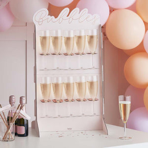 Blush Hen - Rose Gold Foiled & Blush Bubbly Wall