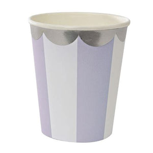 Lavender Striped Cups