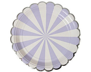 Lavender Striped Plate