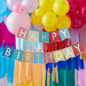 Happy Birthday Multicoloured Bunting