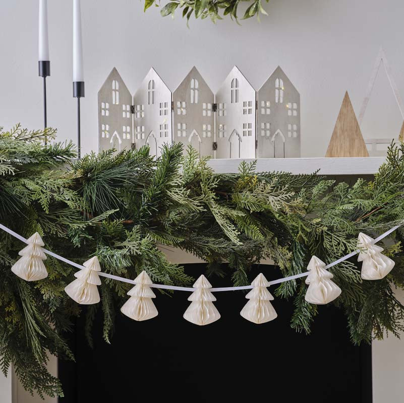 Nordic Noel - Cream Honeycomb Christmas Decorations