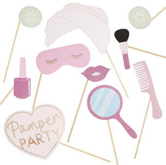 Pamper Party - Pink Glitter and Foiled Photo booth props