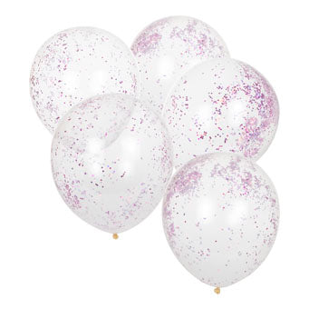 Pamper Party - Pink Glitter Filled Balloons