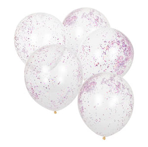 Pamper Party - Pink Glitter Filled Balloons