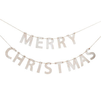 Rustic Christmas - Wooden Merry Christmas Bunting
