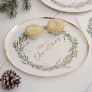 Rustic Red - Merry Christmas Paper Plates