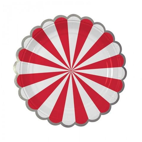 Red Striped Plate
