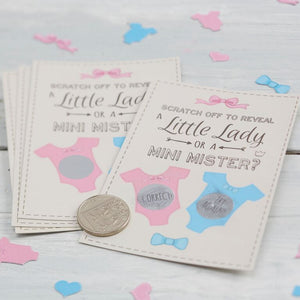Little Lady or Mini Mister - Scratch Card Game - Girl or Boy