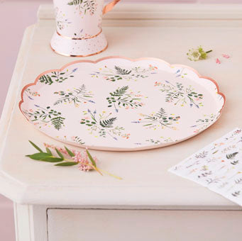 Lets Par Tea - Paper Plates - Floral