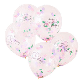 Lets Par Tea - Balloons - Confetti - Happy Birthday