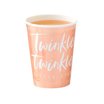 Twinkle Twinkle - Rose Gold Foiled Paper Cups