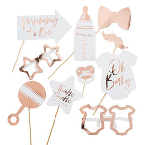 Twinkle Twinkle - Rose Gold Baby Shower Photo Booth Props
