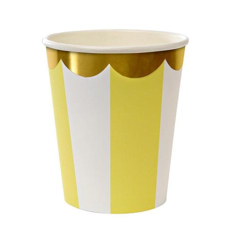 Yellow Striped Cups