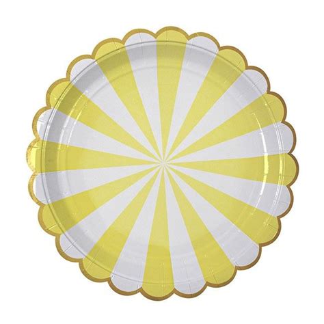 Yellow Striped Plate