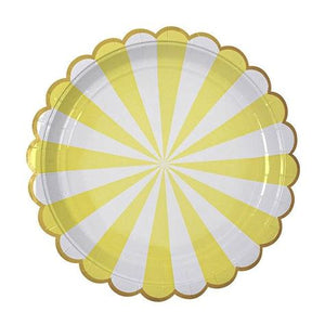 Yellow Striped Plate
