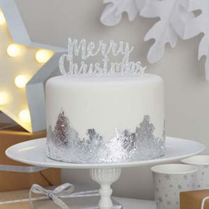 Christmas Metallics - Merry Christmas Cake Topper