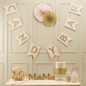 Pink & Gold Candy Bar Bunting