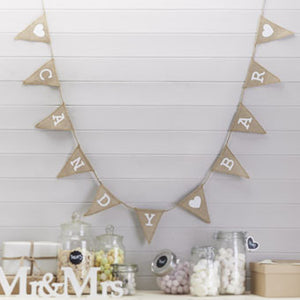 Vintage Affair - Candy Bar Hessian Bunting