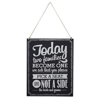Vintage Affair - Chalkboard Wooden Sign - Two Sides Signs