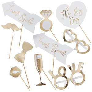 Gold Wedding - Wedding Photo Booth Props