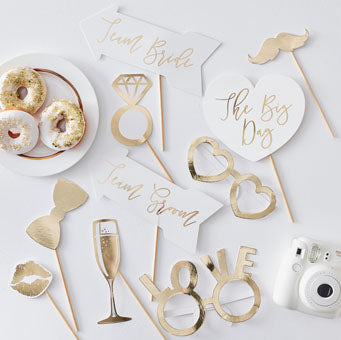 Gold Wedding - Wedding Photo Booth Props