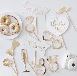 Gold Wedding - Wedding Photo Booth Props