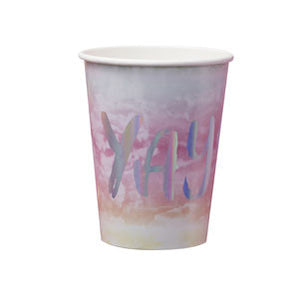 iridescent party- paper cups