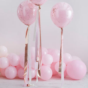 Rose Gold & Pink Streamer Balloon Tails
