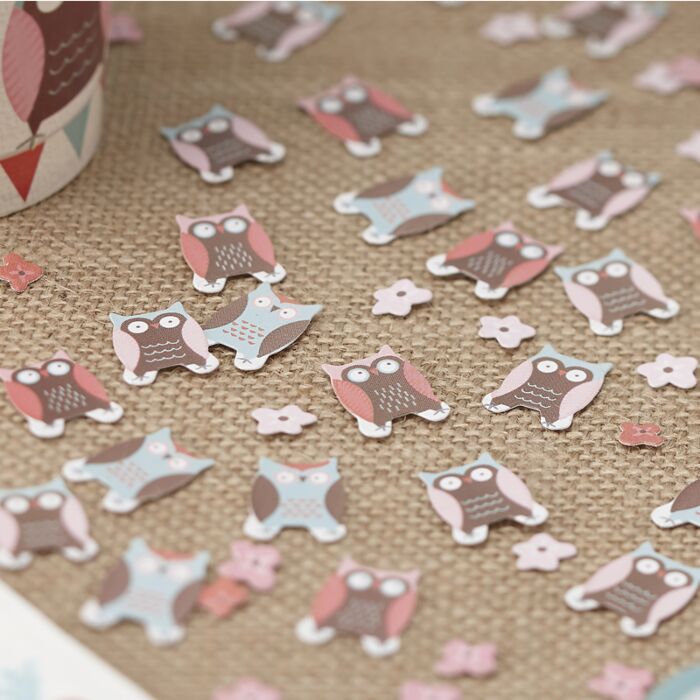 Patchwork Owl - Confetti