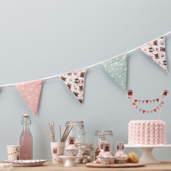 Patchwork Owl - Fabric Bunting