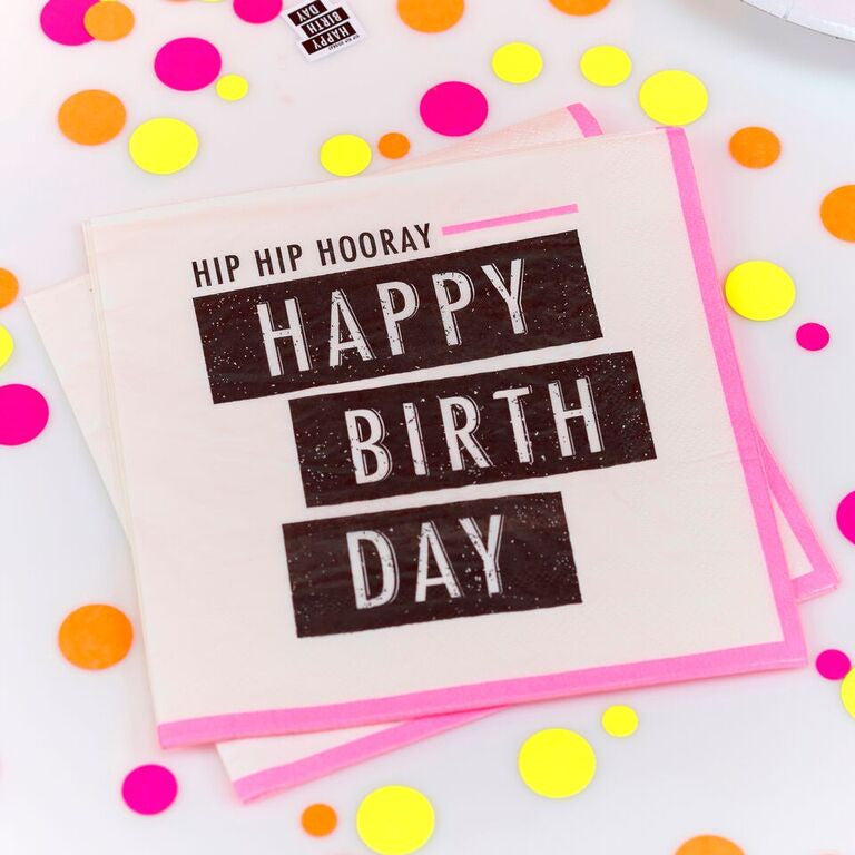Neon Birthday - Napkin