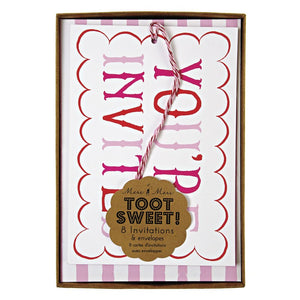 Toot Sweet Pink Invitations