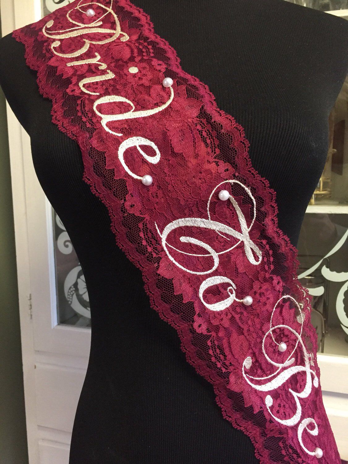 Red bride to be sash cheap