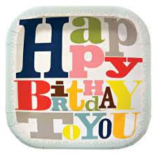 Patterned Party Happy Birthday Plate