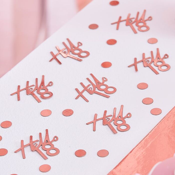 18TH ROSE GOLD BIRTHDAY CONFETTI