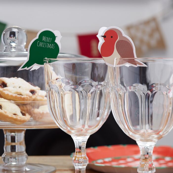 Christmas Robin Glass Decorations